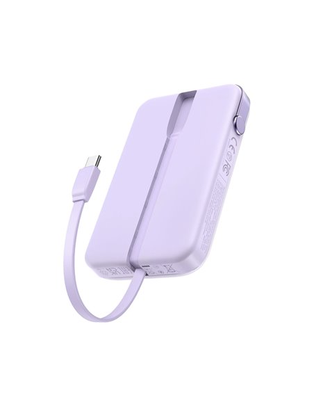 UGREEN Power Bank Uno Series with Cables Type-C, 10000mAh, 30W, Purple