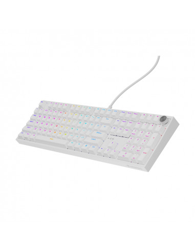 Genesis Mechanical Keyboard Thor 404 US Layout RGB Backlight Mechanical White Gateron Yellow Pro