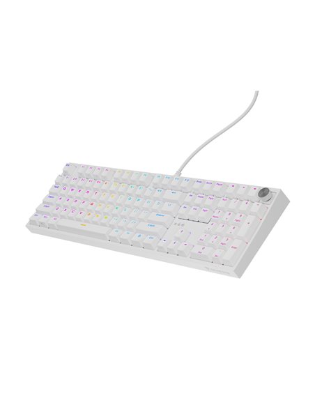 Genesis Mechanical Keyboard Thor 404 US Layout RGB Backlight Mechanical White Gateron Yellow Pro