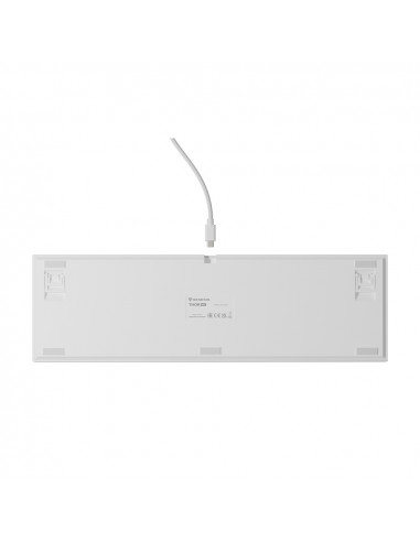 Genesis Mechanical Keyboard Thor 404 US Layout RGB Backlight Mechanical White Gateron Yellow Pro