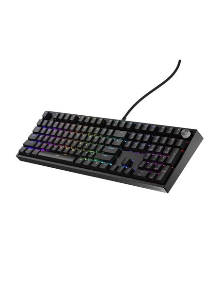 Genesis Mechanical Keyboard Thor 404 US Layout RGB Backlight Mechanical Black Oetemu Peach Silent