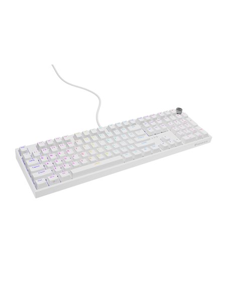 Genesis Mechanical Keyboard Thor 404 US Layout RGB Backlight Mechanical White Oetemu Peach Silent