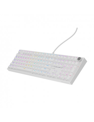 Genesis Mechanical Keyboard Thor 404 US Layout RGB Backlight Mechanical White Oetemu Peach Silent