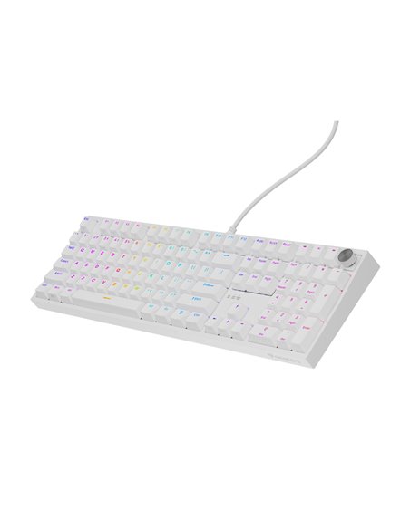 Genesis Mechanical Keyboard Thor 404 US Layout RGB Backlight Mechanical White Oetemu Peach Silent