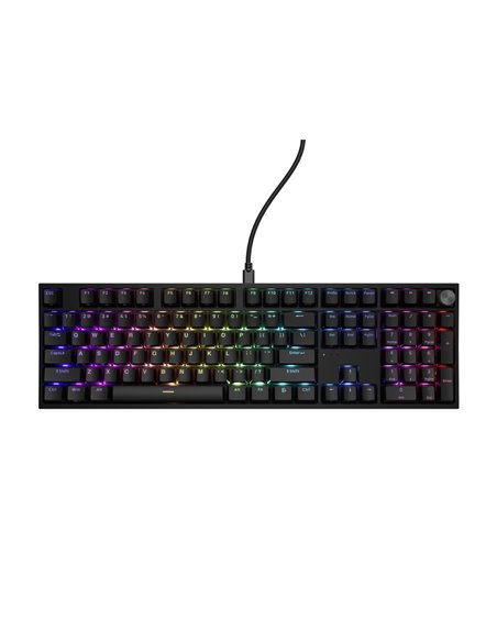 Genesis Mechanical Keyboard Thor 404 US Layout RGB Backlight Mechanical Black Gateron Yellow Pro