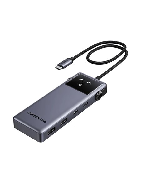 UGREEN HUB 6 in 1 USB-C To 4K@60Hz HDMI+2*USB-A 3.2+2*Type-C+1*Type-C 10 Gbps Series Uno, Grey