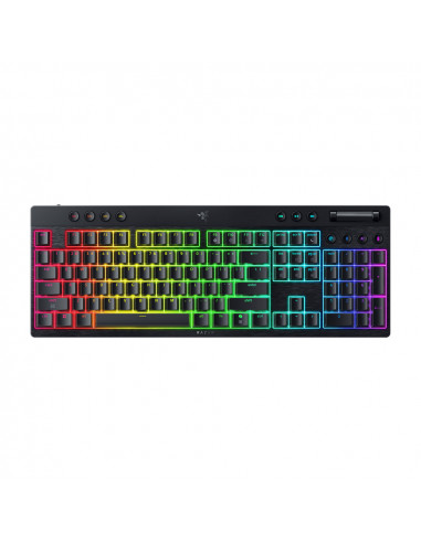 Razer Keyboard Mechanical BlackWidow V4 Low-Profile HyperSpeed Wireless (Green Clicky Switch) US Layout
