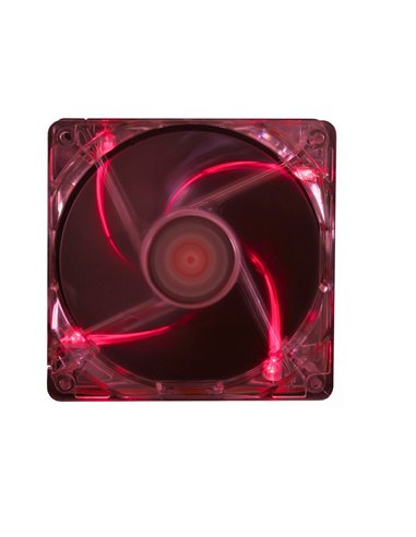 120mm Case Fan - XILENCE XPF120.TR Fan, Red LED, 120x120x25mm, 1400rpm, <21dBa, 68CFM, hydro bearing, Big 4Pin and 3Pin Molex...