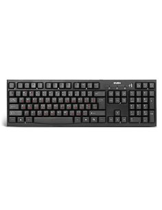 SVEN Standard 304 USB+HUB, Keyboard, USB 2.0 Hub 1-port, Black