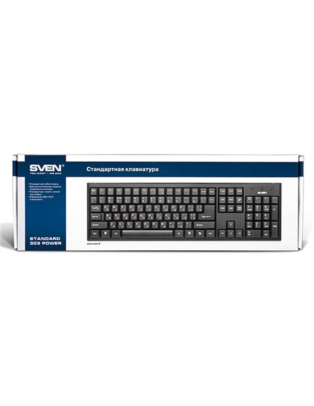 Клавиатура SVEN Standard 303 Power / USB+PS/2 / Black
