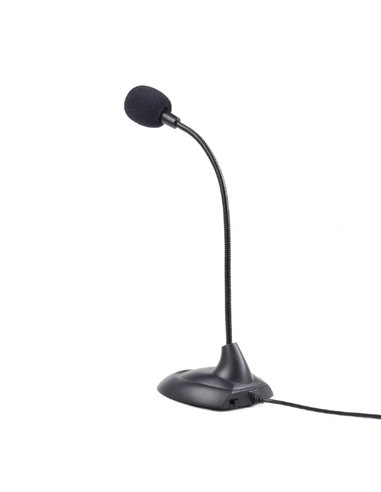 Gembird MIC-205 Desktop microphone with flexible gooseneck and practical on/off switch, Frequency: 50 Hz - 16 kHz, Sensitivit...