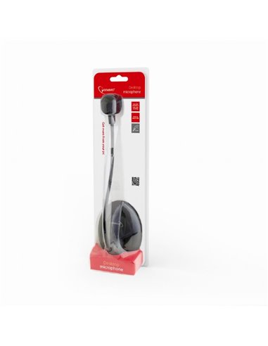 Gembird MIC-205 Desktop microphone with flexible gooseneck and practical on/off switch, Frequency: 50 Hz - 16 kHz, Sensitivit...