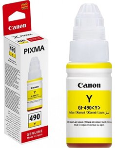 Ink Bottle Canon GI-490 Y (0666C001), yellow, 70ml for G1400/1410/G2410/G2411/G2415/G3410/G3411/G3415/G4411, 7000 p.