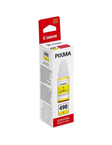 Ink Bottle Canon GI-490 Y (0666C001), yellow, 70ml for G1400/1410/G2410/G2411/G2415/G3410/G3411/G3415/G4411, 7000 p.