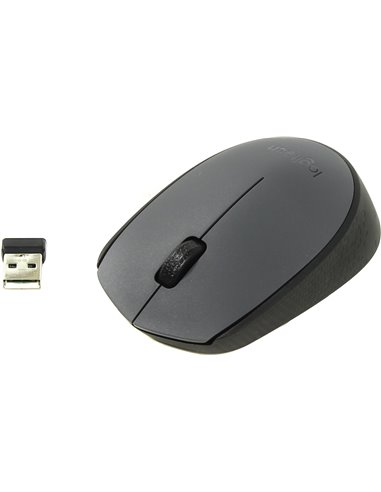 Logitech Wireless Mouse M170 Grey, Optical Mouse for Notebooks, Nano receiver, Grey, Retail