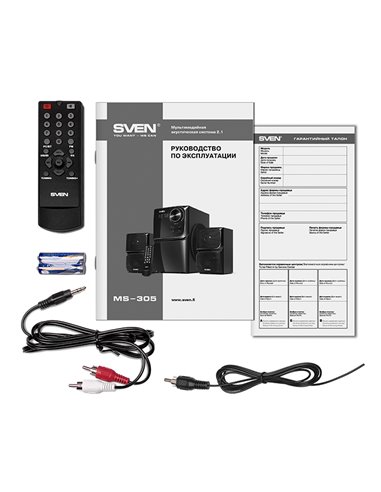 Колонки 2.1 SVEN MS-305 / 40W RMS / Bluetooth / FM-tune / USB Flash / SD card / Black