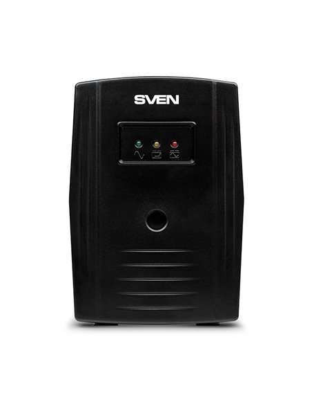 SVEN Pro 800, Line-interactive UPS with AVR, 800VA /480W, 2x Schuko outlets, 1x9AH, AVR: 165-275V, Cold start function, Black
