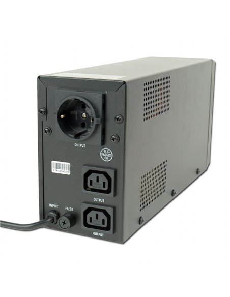 Gembird EnerGenie EG-UPS-031, LCD display, 650VA / 390W, UPS with AVR, Output sockets: 2 pcs x C13, 1 pc Schuko outlets