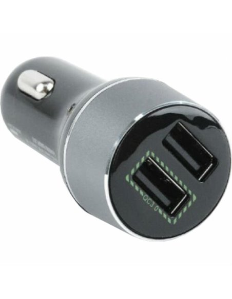 USB Car Charger - Quick Charge QC3.0 - EnerGenie EG-U2QC3-CAR-01, 2x USB ports, Input 12-24V DC, Output: 1x 5V DC, max. 2.1A,...