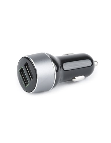 USB Car Charger - Quick Charge QC3.0 - EnerGenie EG-U2QC3-CAR-01, 2x USB ports, Input 12-24V DC, Output: 1x 5V DC, max. 2.1A,...