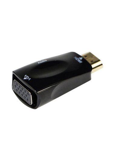 Adapter HDMI-VGA - Gembird A-HDMI-VGA-02, HDMI to VGA and audio adapter, single port, Converts digital HDMI input (19 pin ...