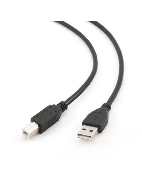 Cable USB2.0 - 3m - Cablexpert CCF-USB2-AMBM-10, Premium quality, 3 m, USB 2.0 A-plug B-plug, with Ferrite core, Black