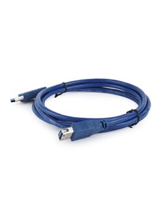 Cable Extension CCP-USB3-AMAF-6, 1.8 m, USB3.0 super-speed A-plug A-socket, Gold-plated contacts, Blue 2
