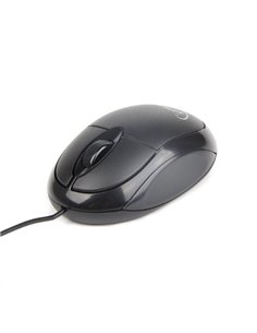 Gembird MUS-U-01, Optical Mouse, 1000dpi, USB, Cable length: 1.25 m, Black 2