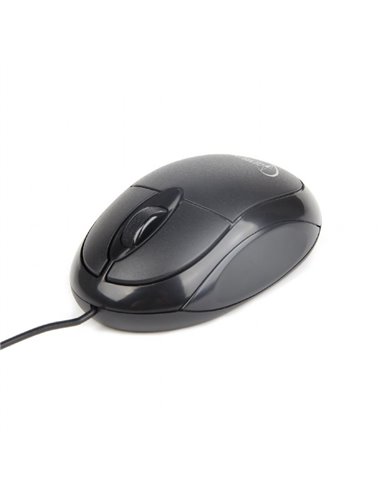 Gembird MUS-U-01, Optical Mouse, 1000dpi, USB, Cable length: 1.25 m, Black