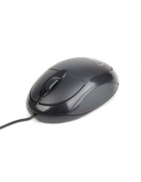 Gembird MUS-U-01, Optical Mouse, 1000dpi, USB, Cable length: 1.25 m, Black