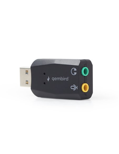 Gembird SC-USB2.0-01 ”Virtus Plus” USB Sound Card, connectors: USB A-type male, 3.5mm stereo headphone jack, 3.5mm micropho...