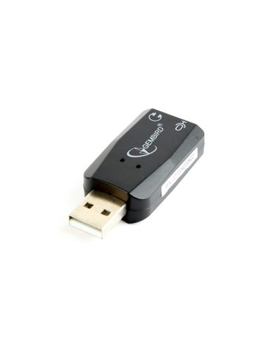 Gembird SC-USB2.0-01 ”Virtus Plus” USB Sound Card, connectors: USB A-type male, 3.5mm stereo headphone jack, 3.5mm micropho...
