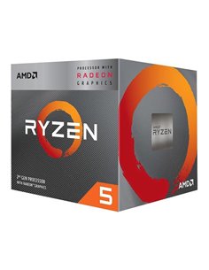 AMD Ryzen™ 5 3400G, Socket AM4, 3.7-4.2GHz (4C/8T), 2MB L2 + 4MB L3 Cache, Integrated Radeon™ RX Vega 11 Graphics, 12nm 65W, ...