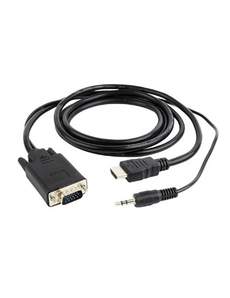 Адаптер Gembird A-HDMI-VGA-03-6, HDMI to VGA