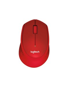 Logitech Wireless M330 Silent Plus, Optical Mouse for Notebooks, nano receiver, Red