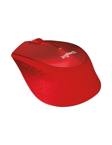 Logitech Wireless M330 Silent Plus, Optical Mouse for Notebooks, nano receiver, Red