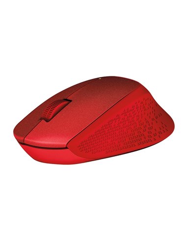 Logitech Wireless M330 Silent Plus, Optical Mouse for Notebooks, nano receiver, Red