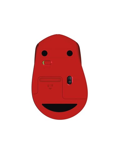 Logitech Wireless M330 Silent Plus, Optical Mouse for Notebooks, nano receiver, Red