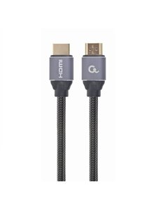 Cable HDMI 2.0 CCBP-HDMI-2M, Premium series 2 m, High speed with Ethernet, Supports 4K UHD resolution at 60Hz, Nylon, Gold p...
