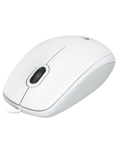 Logitech B100 Optical Mouse, White, USB, OEM