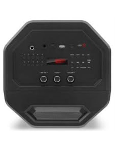 SVEN PS-650 Black, Bluetooth Portable Speaker, 50W RMS, Effective multi-colored lighting, LED display, FM tuner, USB & microS...