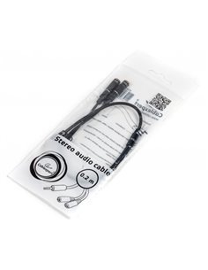 Audio cable 3.5mm - 0.2 m - Cablexpert CCA-417M, 3.5mm 4-pin plug to 3.5mm stereo + microphone sockets adapter cable, allows ... 2