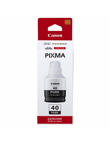 Ink Bottle Canon INK GI-40 BK (3385C001), Black, 170ml for Canon Pixma G6040/ G5040/ GM7040, 6000 p.