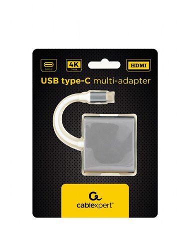 Многопортовый Адаптер Gembird A-CM-HDMIF-02-SG/ USB-C/ 1xUSB-A/ 1xUSB-C/ HDMI