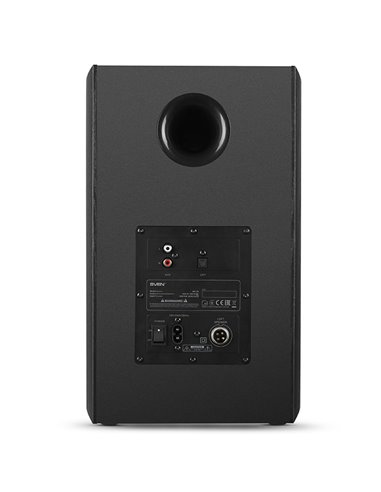 SVEN MC-30 Black, 2.0 / 2x100W RMS, D-CLASS AMPLIFIER WITH DSP, remote control, dimensions 225x255x355 mm, black, wooden.