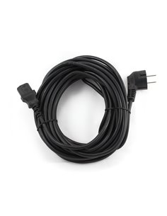 Power cord PC-186-VDE-5M, 5m, Schuko input and right angled C13 output, with VDE approval, Black 2