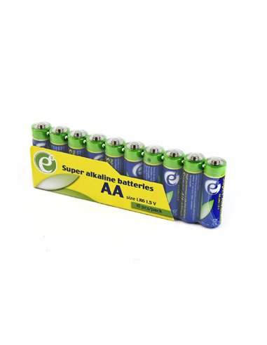 Gembird Super alkaline AA batteries, 10-pack, 5 years shelf-life