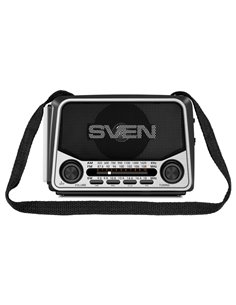 SVEN SRP-525 Gray, FM/AM/SW Radio, 3W RMS, 8-band radio receiver, built-in audio files player from USB-fash, microSD and SD c... 2