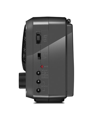 SVEN SRP-525 Gray, FM/AM/SW Radio, 3W RMS, 8-band radio receiver, built-in audio files player from USB-fash, microSD and SD c...