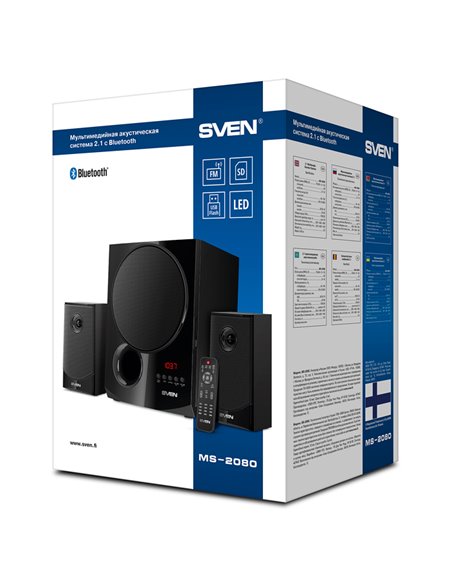 Boxe 2.1 SVEN MS-2080 / 70W RMS / Bluetooth / Black